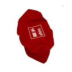 4 Fire Overtr�kspose r�d stof m. elastikkant - 6 kg/l