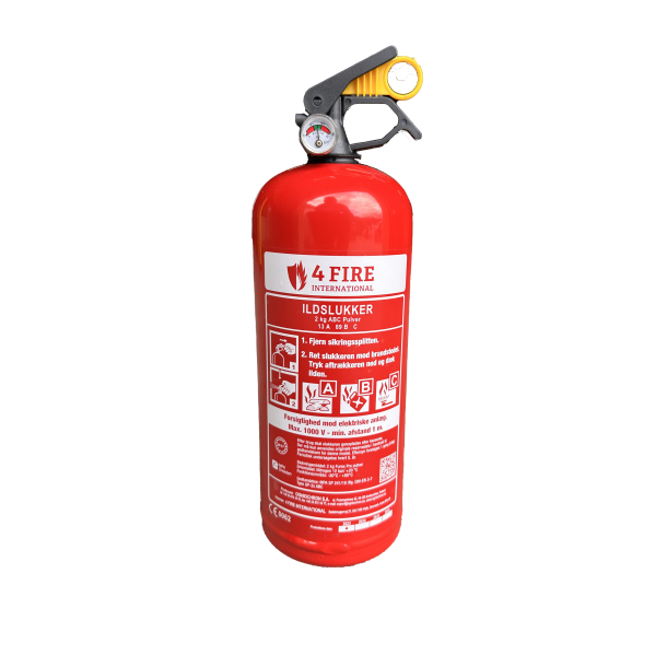 4 Fire 2 kg Pulverslukker (13A - 89B - C)