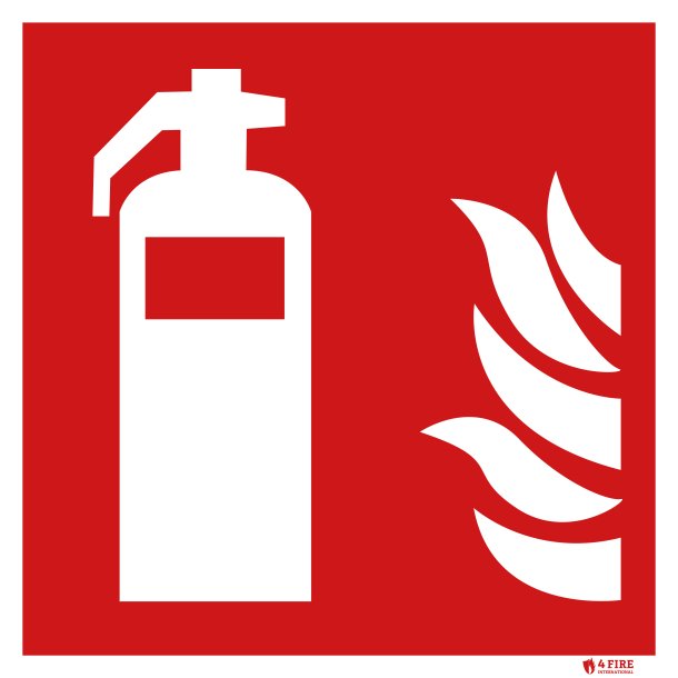 Skilt til hndildslukker