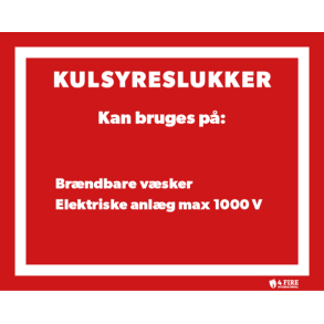Kulsyreslukker infoskilt