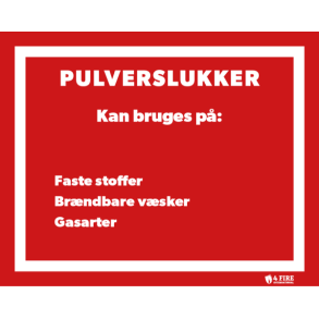 Pulverslukker infoskilt