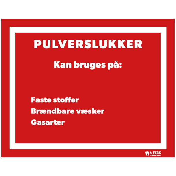 Pulverslukker infoskilt