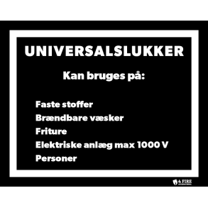 Universalslukker infoskilt