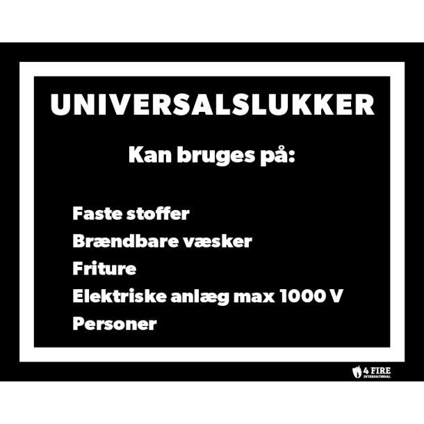 Universalslukker infoskilt