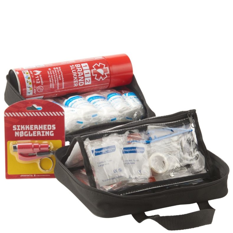 FRSTEHJLPSTASKE M. 112 BRANDSLUKKER  &amp; SIKKERHEDSNGLERING (DIN 13 164)