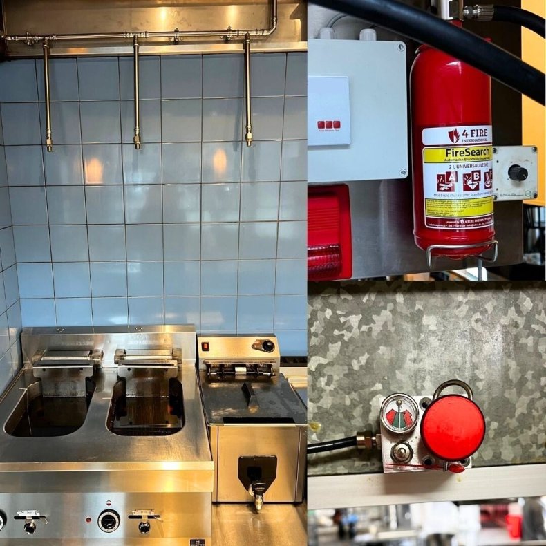 Automatisk Fritureslukningsanl�g - Forsikringsgodkendt. Indirekte slukning