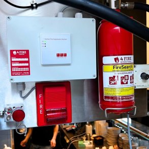 Automatisk Fritureslukningsanl�g - Forsikringsgodkendt. Indirekte slukning