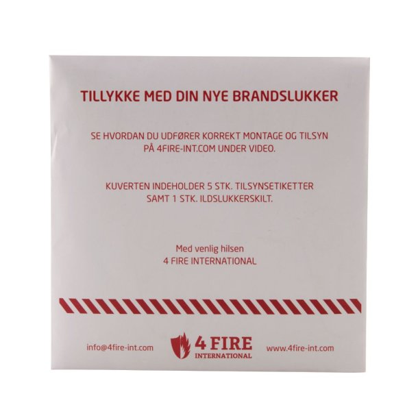 4 Fire UV6 Universal Brandslukker 6 ltr. m. transportbeslag