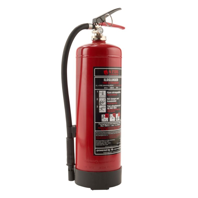 4 Fire UV6 6 ltr. Universal Brandslukker (21A - 233B - 75F)