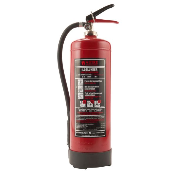 4 Fire UV6 6 ltr. Universal Brandslukker (21A - 233B - 75F)